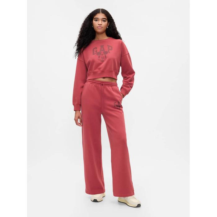 Gap × Disney Mickey Mouse Logo Wide-Leg Eşofman Altı цвет: Красный