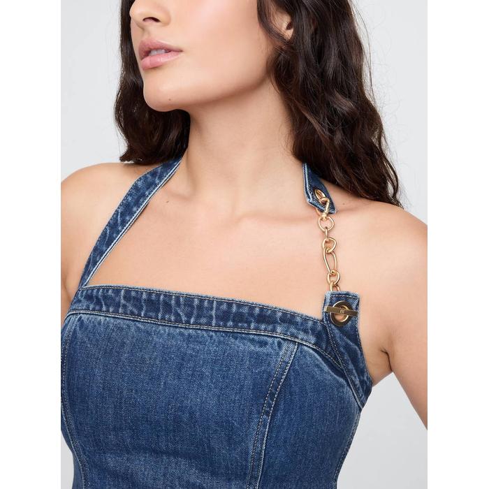 Gap × Cult Gaia Denim Crop Büstiyer цвет: Голубой
