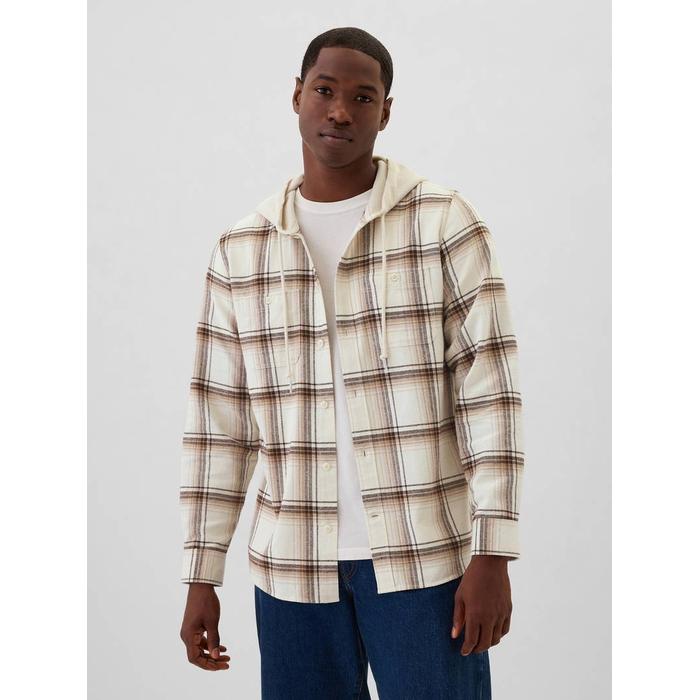 Standard Fit Flannel Desenli Gömlek цвет: Белый