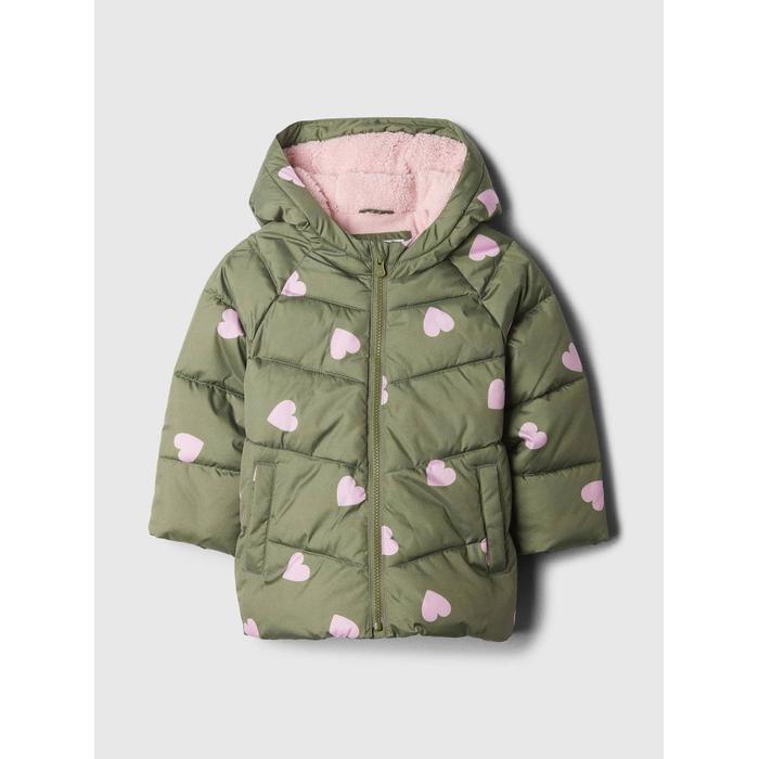 BabyGap ColdControl Max Sherpa Puffer Ceket цвет: Хаки