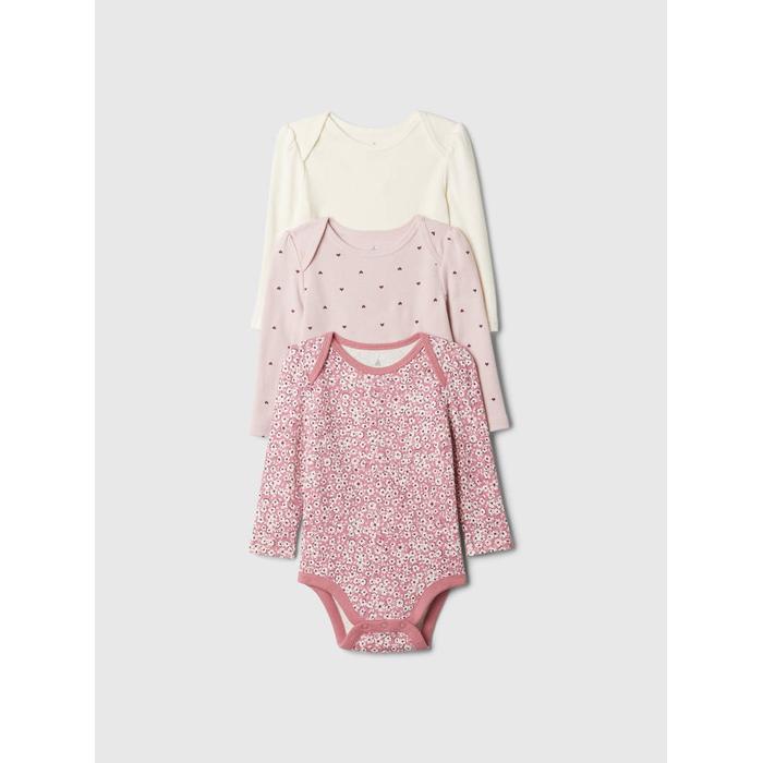 Çiçek Desenli 3'lü Bodysuit Seti цвет: Розовый