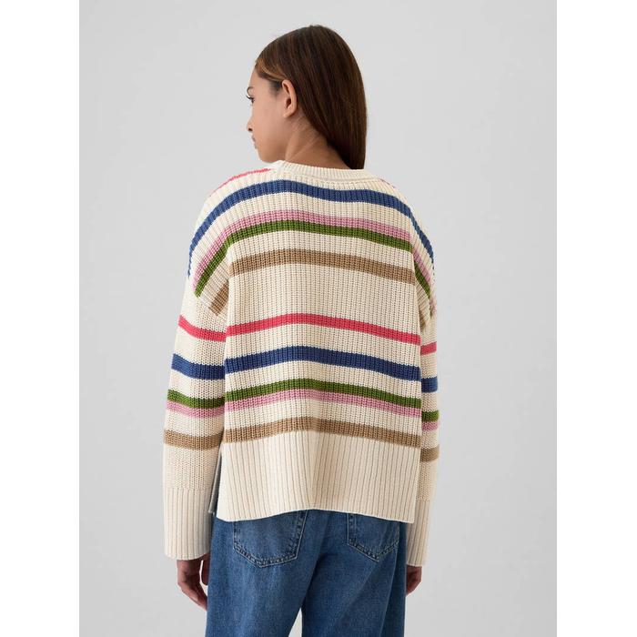 Çizgili Oversize Kazak цвет: Красный