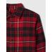 %100 Organik Pamuk Ekose Desenli Flannel Gömlek цвет: Красный