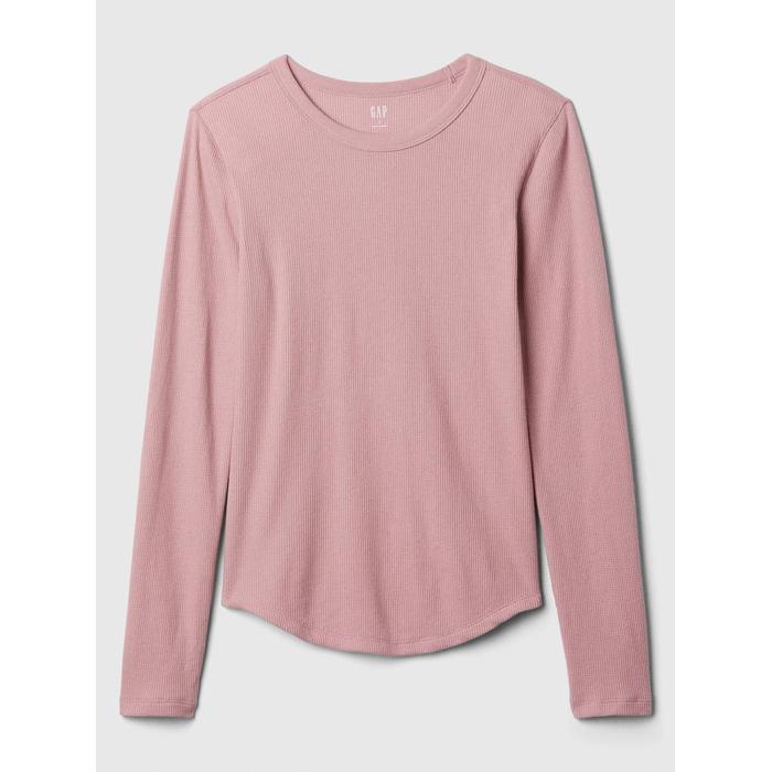 Waffle Örgü T-Shirt цвет: Розовый