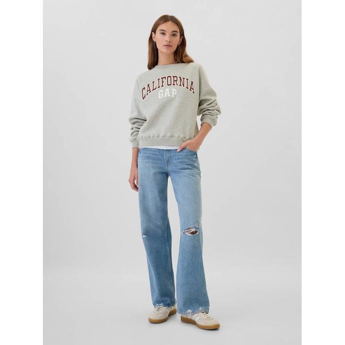 Gap Logo Grafikli Oversize Fleece Sweatshirt