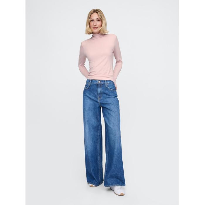 Modal Karışımlı Balıkçı Yaka T-Shirt цвет: Розовый