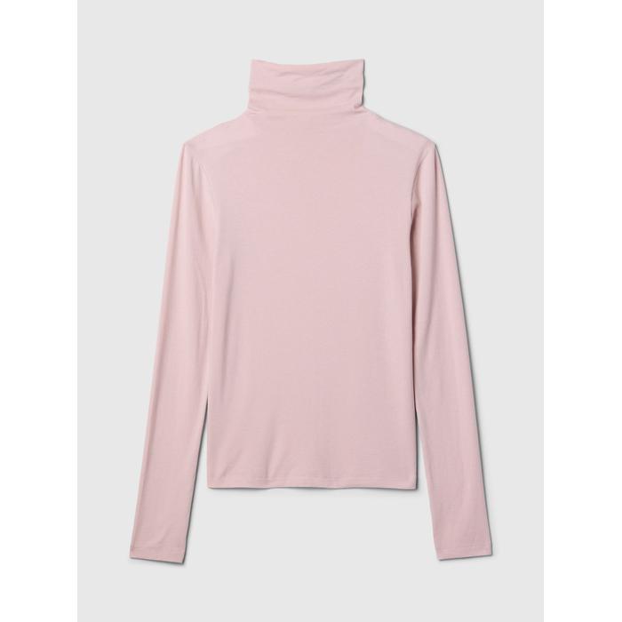 Modal Karışımlı Balıkçı Yaka T-Shirt цвет: Розовый