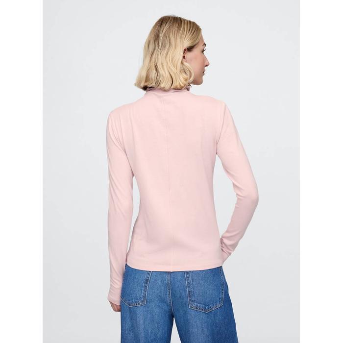 Modal Karışımlı Balıkçı Yaka T-Shirt цвет: Розовый