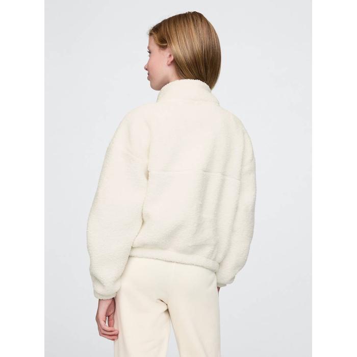 Gap Logo Relaxed Sherpa Sweatshirt цвет: Белый
