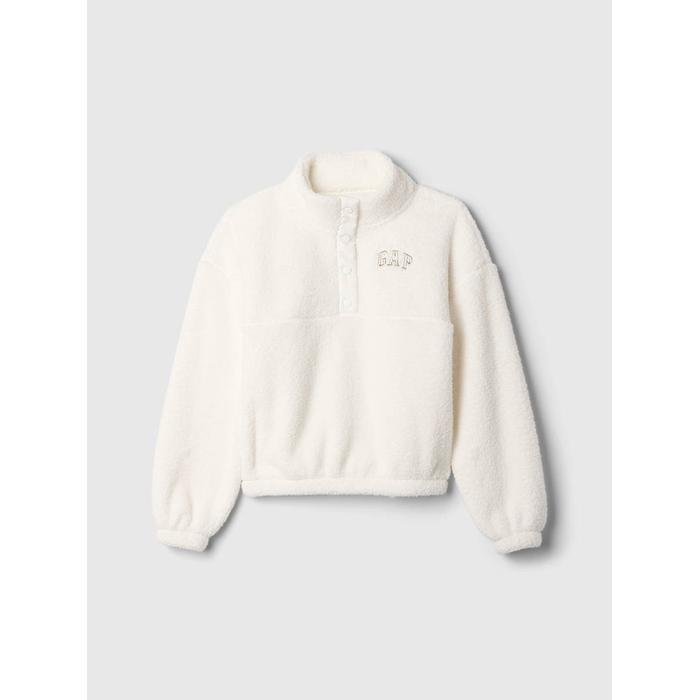 Gap Logo Relaxed Sherpa Sweatshirt цвет: Белый