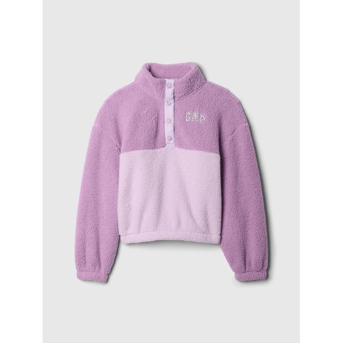 Gap Logo Relaxed Sherpa Sweatshirt цвет: Фиолетовый