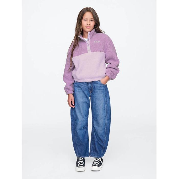 Gap Logo Relaxed Sherpa Sweatshirt цвет: Фиолетовый