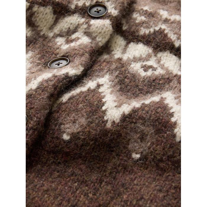 Укороченный кардиган с рисунком Fair Isle цвет: Коричневый
