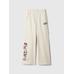 Gap Logo Disney Grafikli Relaxed Wide-Leg Fleece Eşofman Altı цвет: Белый