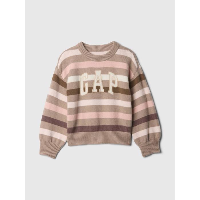 BabyGap CashSoft Çizgili Logo Kazak цвет: Коричневый