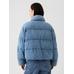 Oversize Denim Puffer Şişme Ceket цвет: Голубой