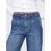 High Rise Stride Seamed Wide-Leg Jean Pantolon цвет: Голубой