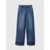 High Rise Stride Seamed Wide-Leg Jean Pantolon цвет: Голубой