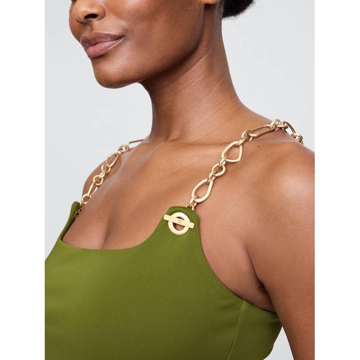 Gap × Cult Gaia Chain Mini Slip Elbise цвет: Зелёный