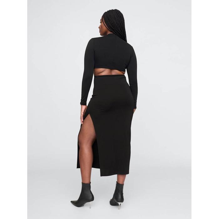 Gap × Cult Gaia Cutout Midi Elbise цвет: Чёрный