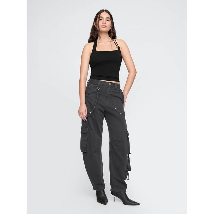 Укороченная блузка Gap × Cult Gaia с цепочкой цвет: Чёрный