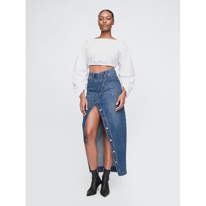 Укороченная блузка Gap × Cult Gaia цвет: Белый