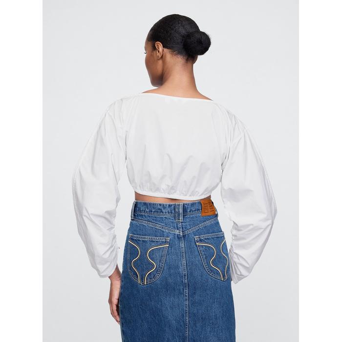 Укороченная блузка Gap × Cult Gaia цвет: Белый