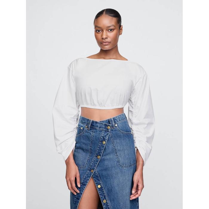 Укороченная блузка Gap × Cult Gaia цвет: Белый