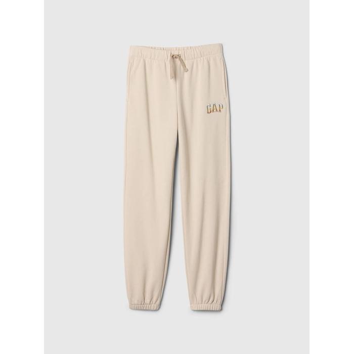 Gap Logo Relaxed Fleece Jogger Eşofman Altı цвет: Бежевый