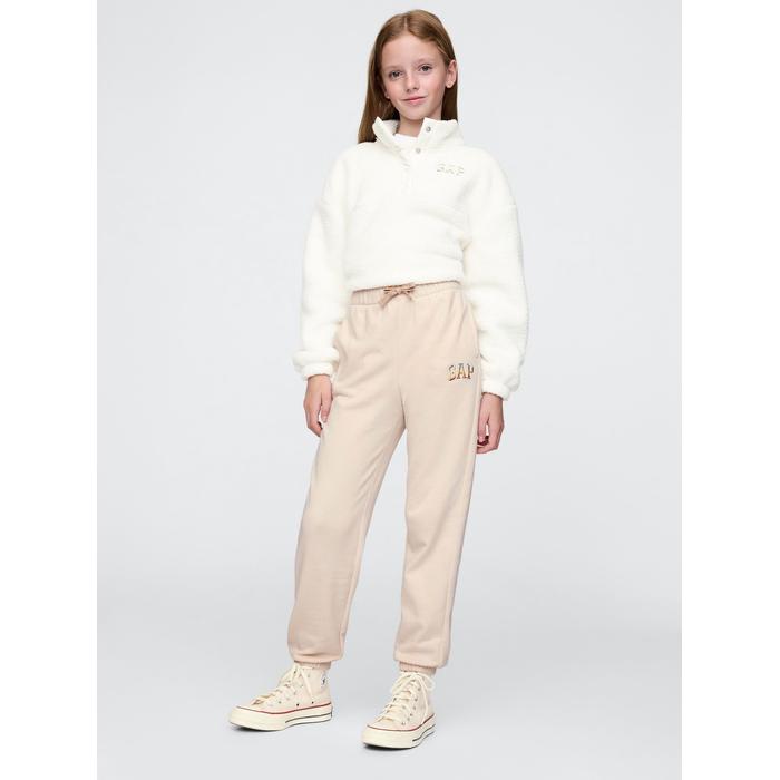 Gap Logo Relaxed Fleece Jogger Eşofman Altı цвет: Бежевый