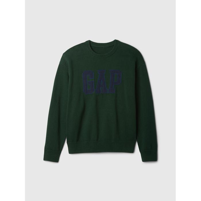 Детский свитер с логотипом intarsia Gap цвет: Зелёный