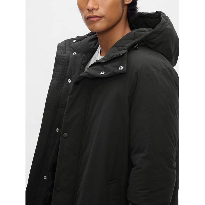 PrimaLoft® P.U.R.E.™ Надувные длинные пальто Puffer цвет: Чёрный