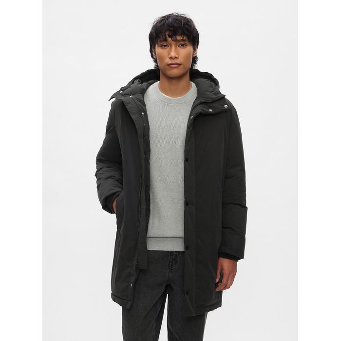 PrimaLoft® P.U.R.E.™ Надувные длинные пальто Puffer цвет: Чёрный