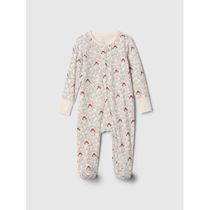 %100 Organik Pamuk Paddington Desenli Tulum цвет: Белый