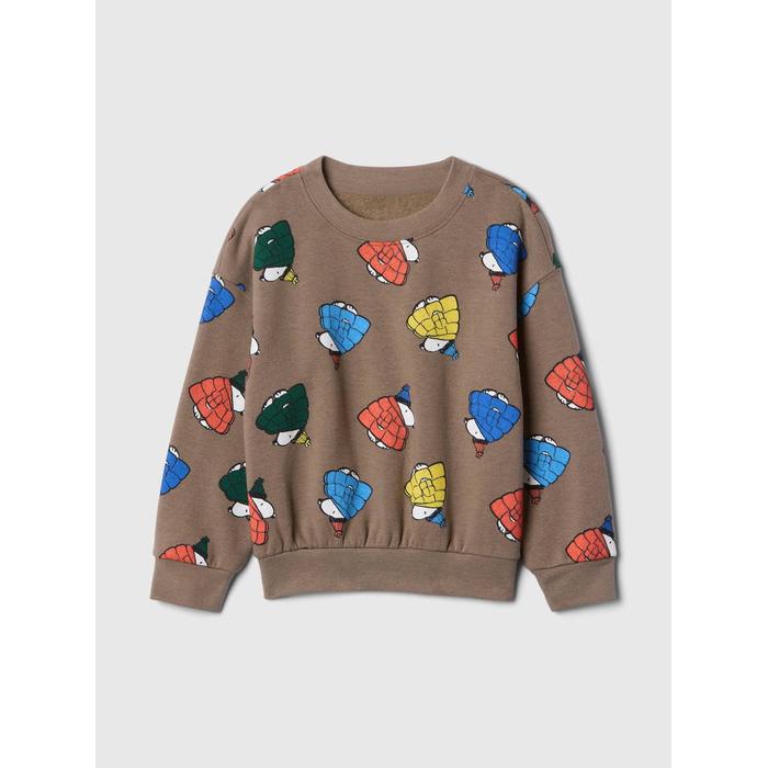 Peanuts Grafikli Fleece Sweatshirt цвет: Коричневый