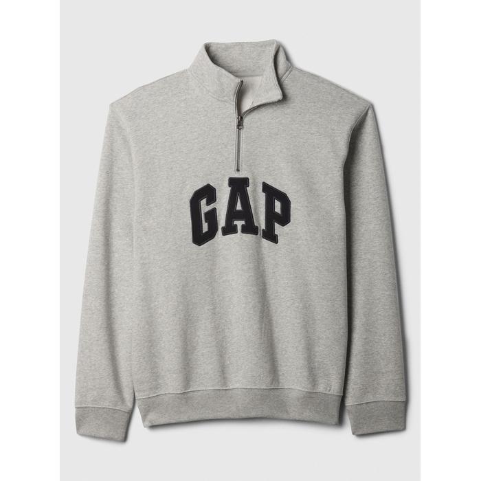 Флисовая толстовка с логотипом Gap Relaxed на четверть молнии