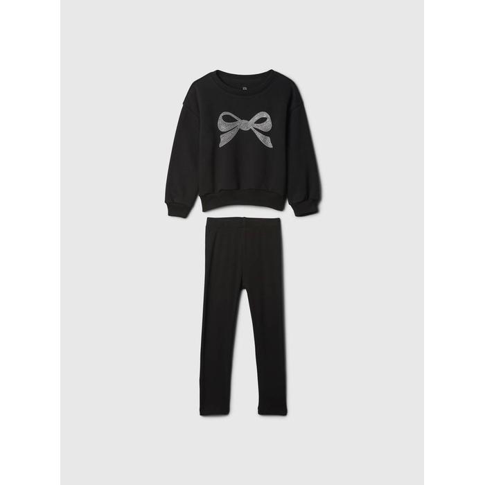 Desenli Sweatshirt Set цвет: Чёрный