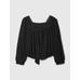 Fiyonk Detaylı Kare Yaka Crop Bluz цвет: Чёрный