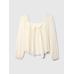 Fiyonk Detaylı Kare Yaka Crop Bluz цвет: Белый