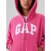 Gap Logo Fermuarlı Polar Fleece Sweatshirt цвет: Розовый
