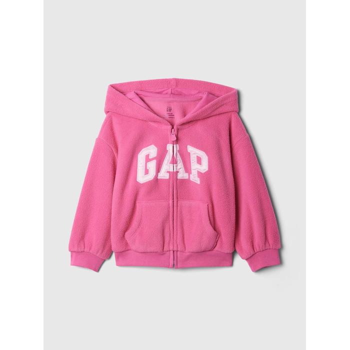 Gap Logo Fermuarlı Fleece Sweatshirt цвет: Розовый
