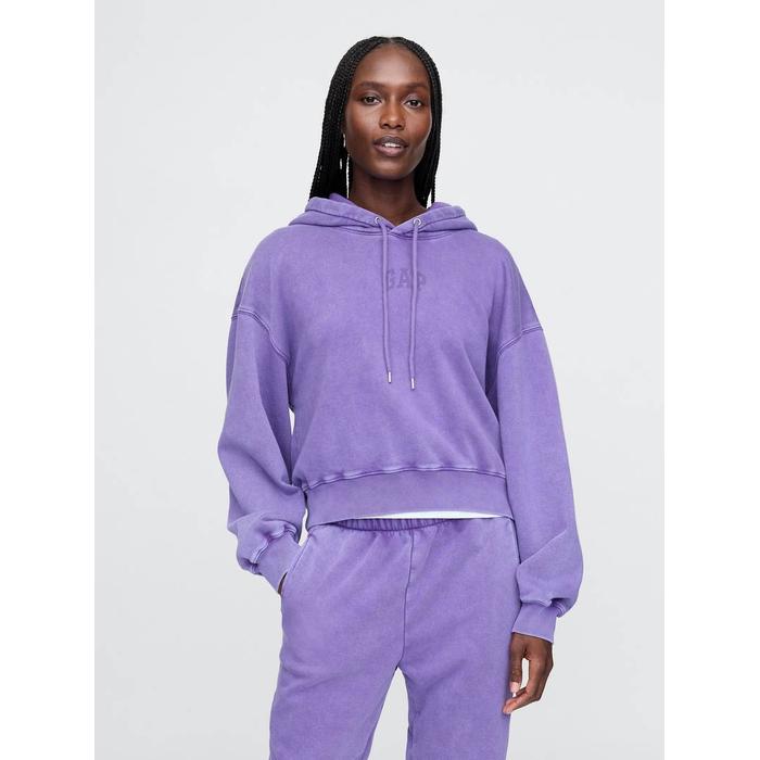 Gap Logo Vintage Soft Crop Sweatshirt цвет: Фиолетовый