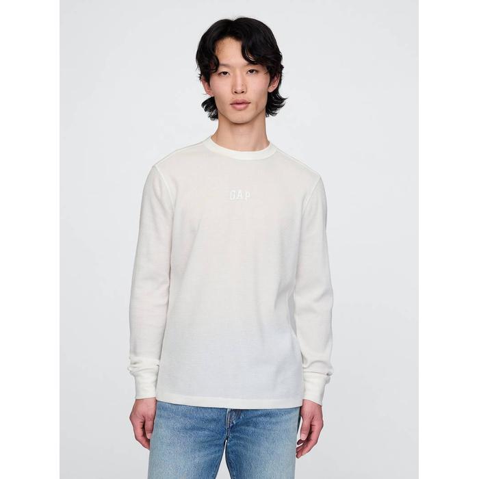 Gap Logo Waffle-Knit T-Shirt цвет: Белый