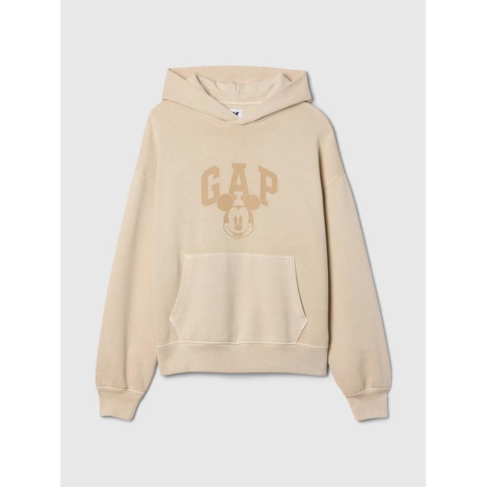 Gap logo × Disney Mickey Mouse Logo Kapşonlu Sweatshirt цвет: Бежевый