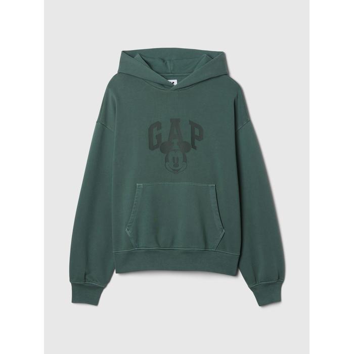 Gap logo × Disney Mickey Mouse Logo Kapşonlu Sweatshirt цвет: Зелёный