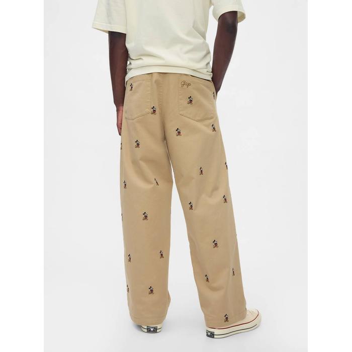 Gap × Disney İşlemeli Baggy Khaki Pantolon цвет: Бежевый