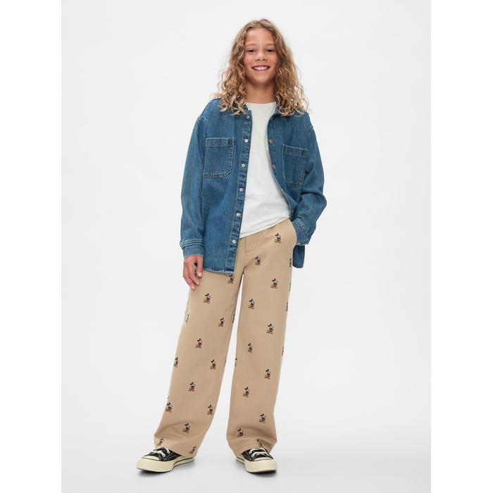 Gap × Disney İşlemeli Baggy Khaki Pantolon цвет: Бежевый