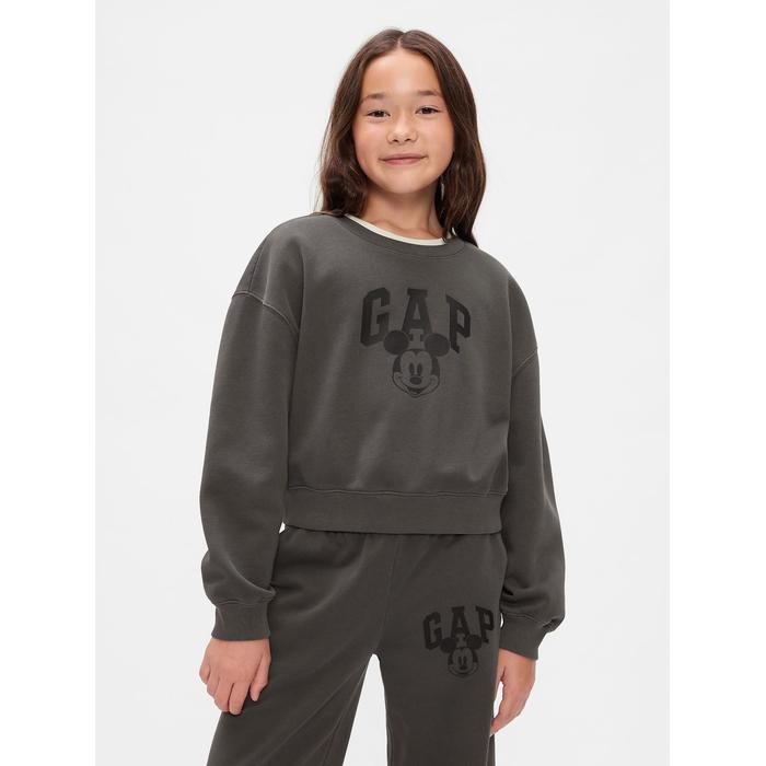 Gap × Disney Vintage Soft Mickey Mouse Logo Crop Sweatshirt