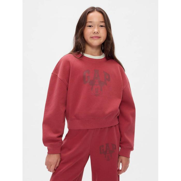 Gap × Disney Vintage Soft Mickey Mouse Logo Crop Sweatshirt цвет: Красный