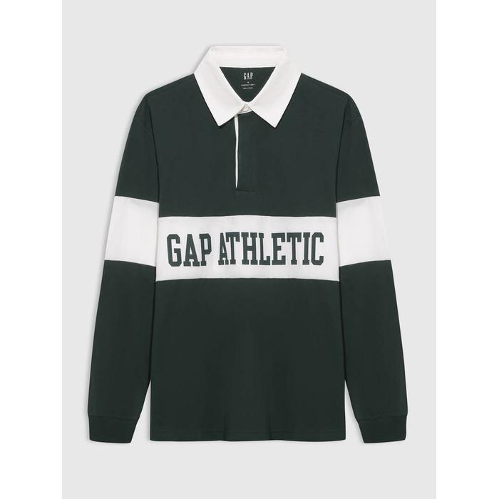 Gap Logo Polo Yaka Colorblock T-Shirt цвет: Зелёный